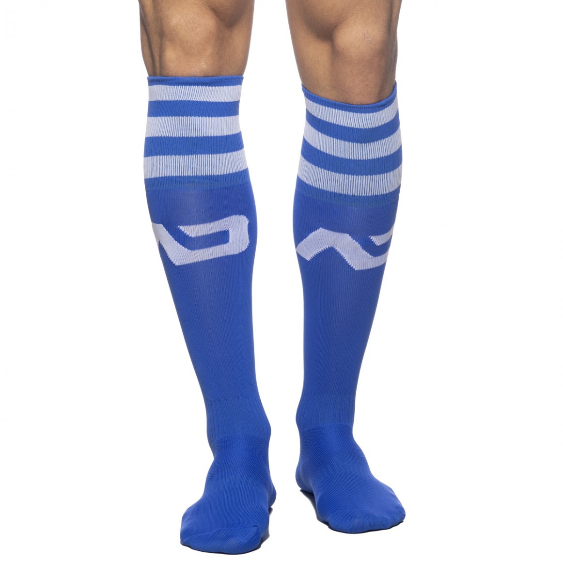 Addicted Chaussettes hautes BASIC SOCKS Bleu-Blanc
