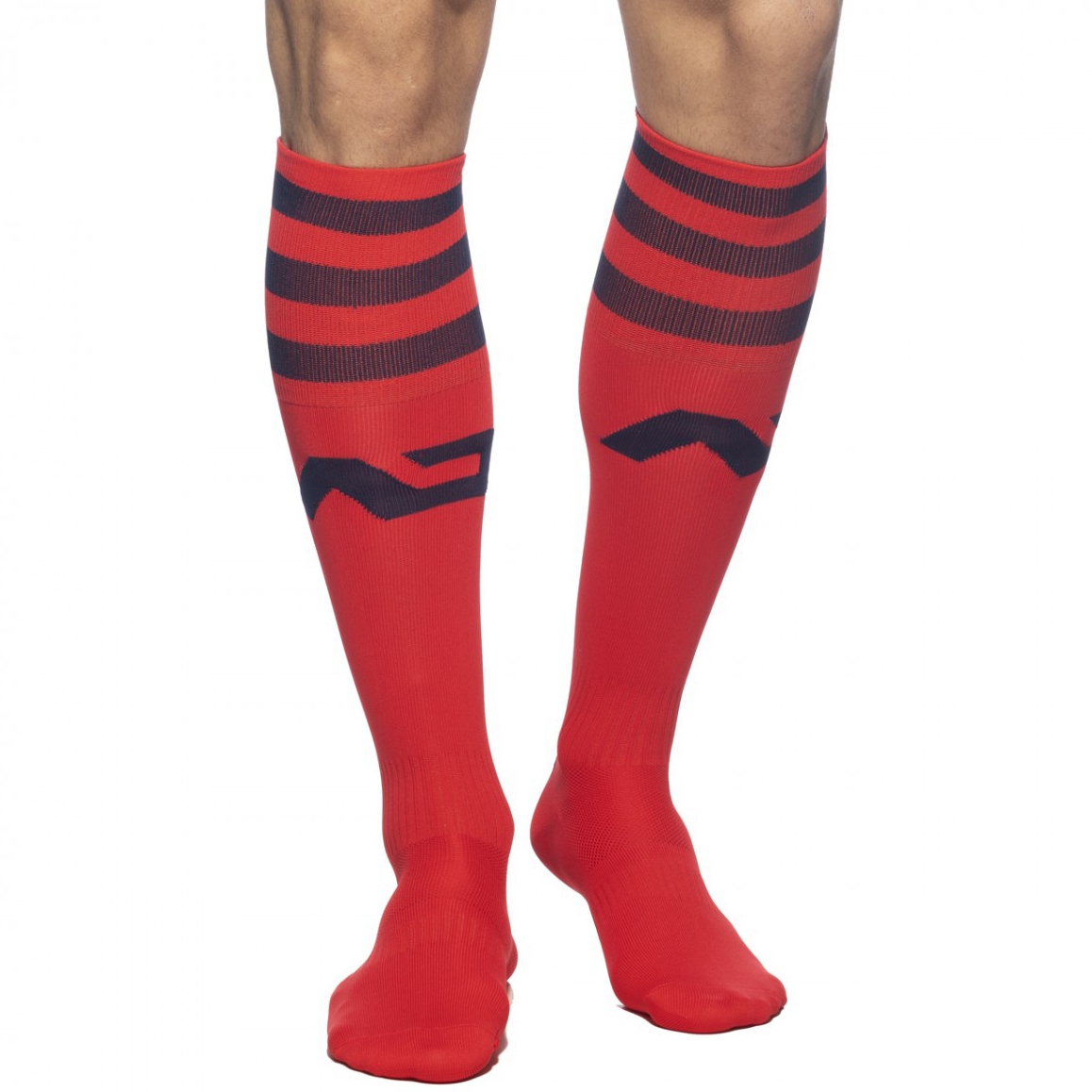 Addicted Chaussettes hautes BASIC SOCKS Rouge-Marine