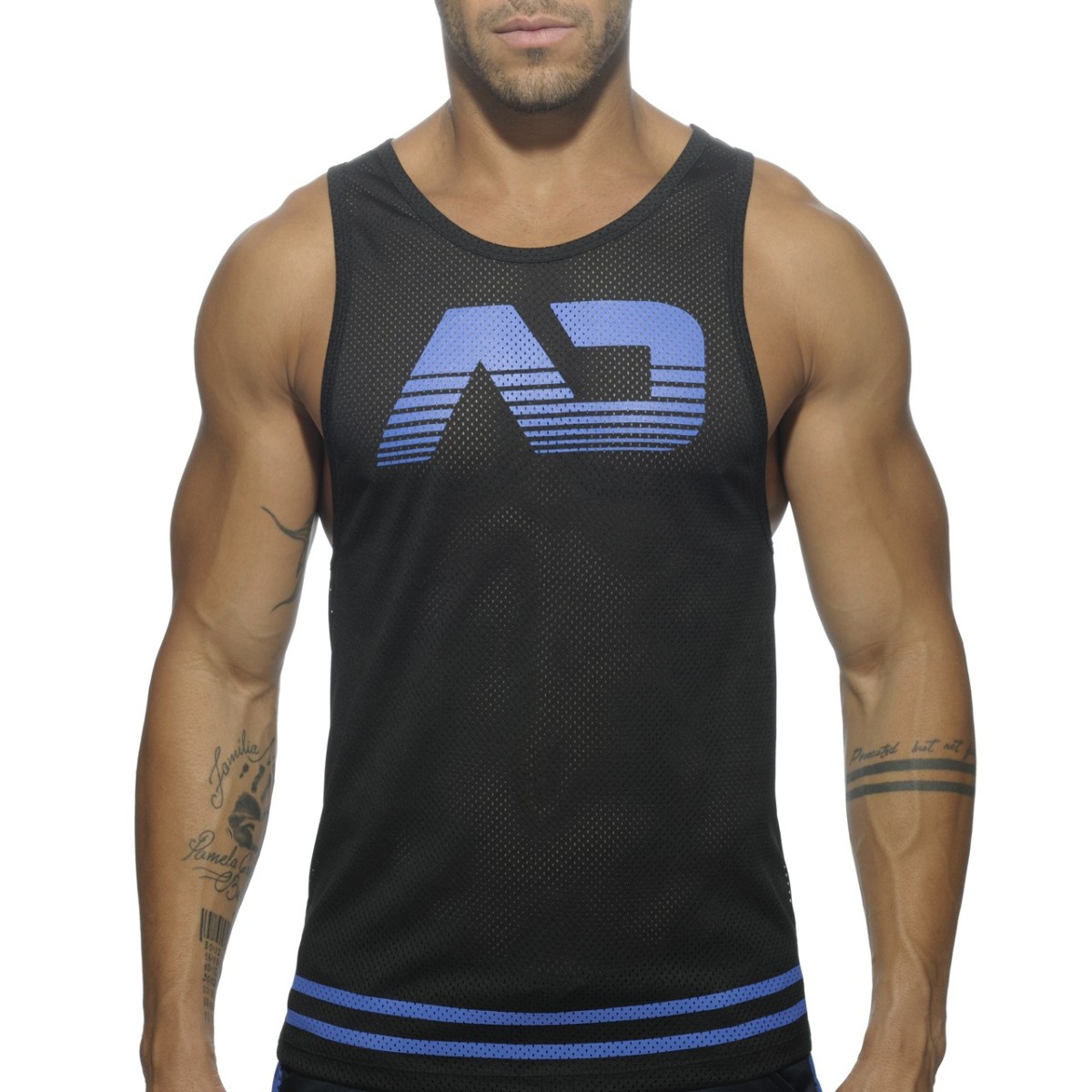 Addicted Débardeur FETISH AD MESH Noir-Bleu