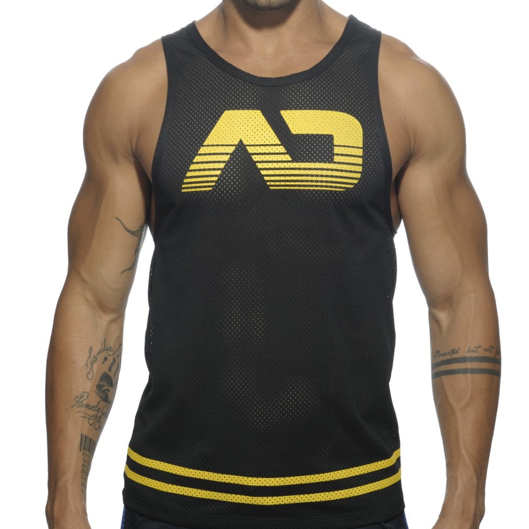 Addicted Débardeur FETISH AD MESH Noir-Jaune