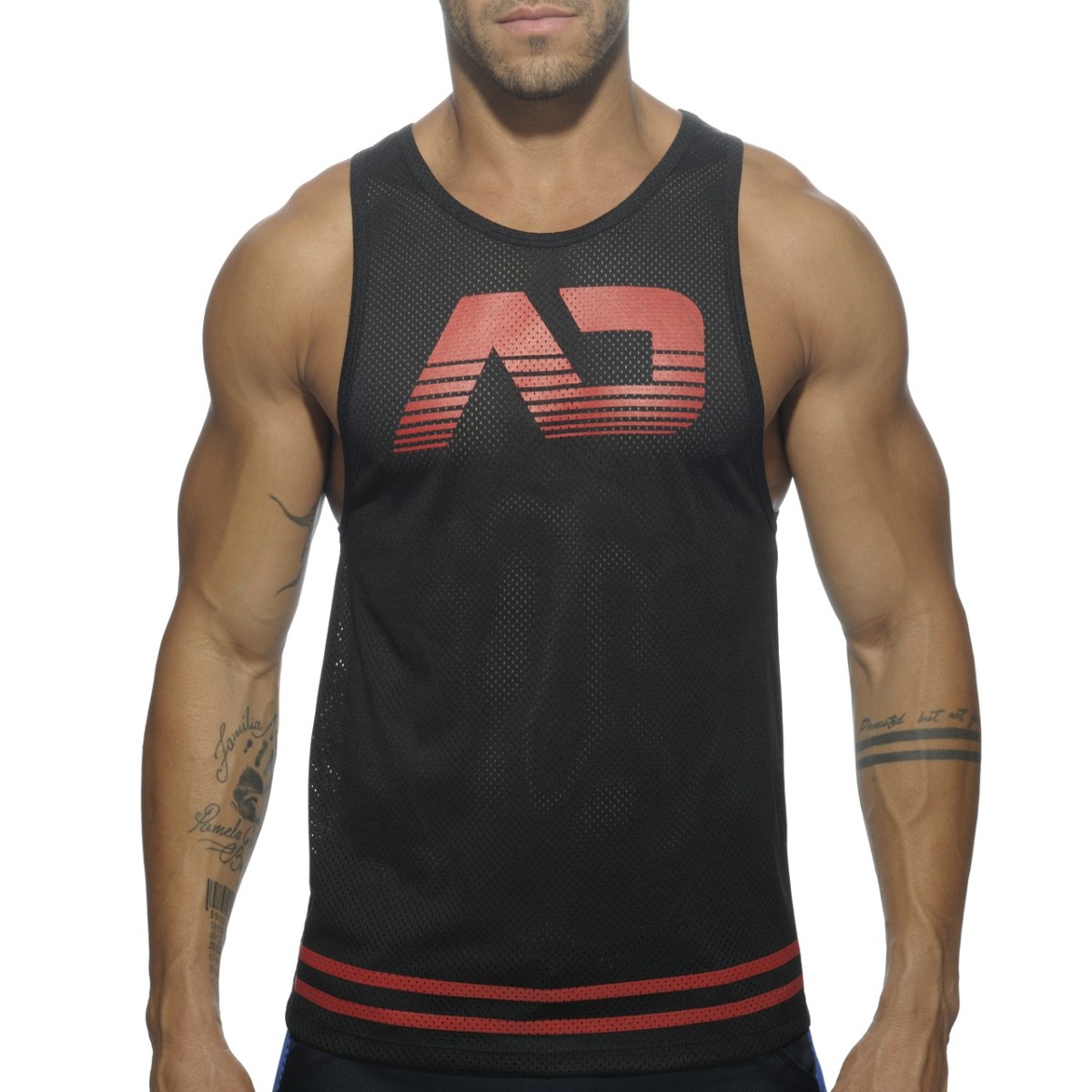 Addicted Débardeur FETISH AD MESH Noir-Rouge