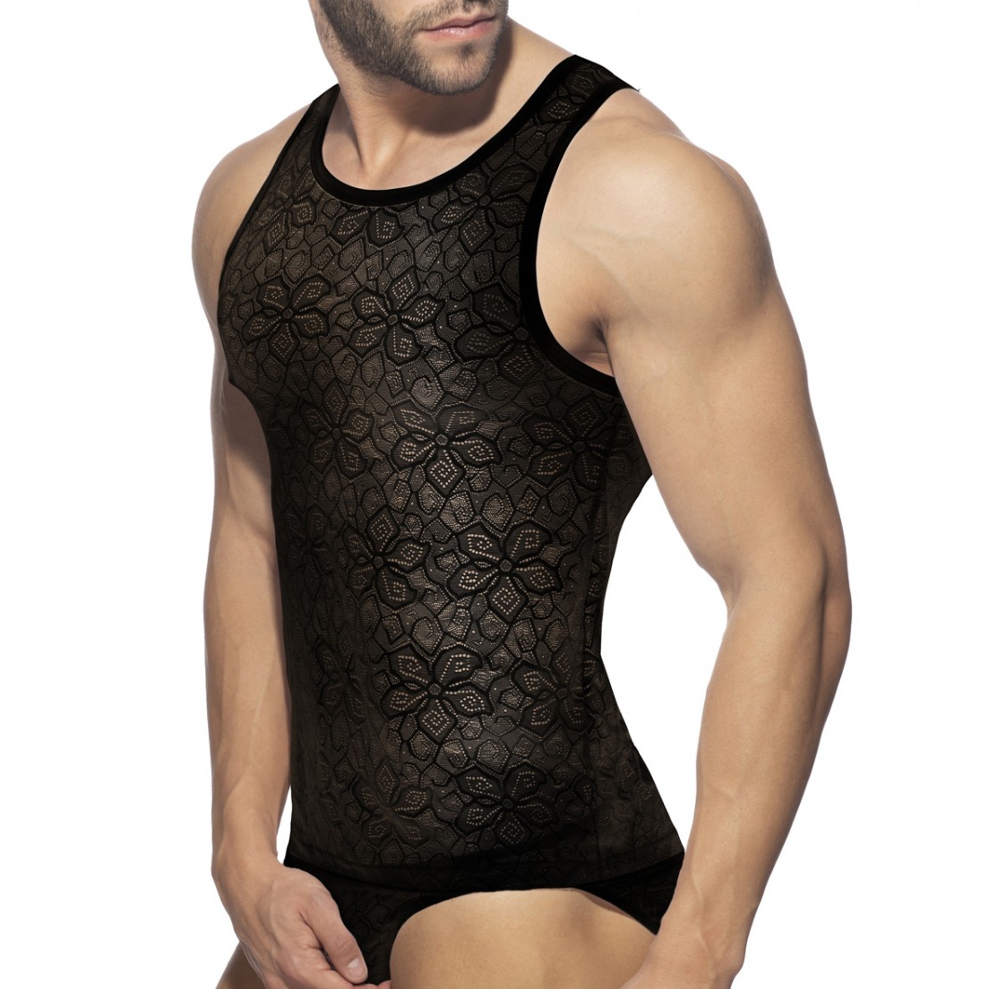 Addicted Débardeur FLOWERY LACE Noir