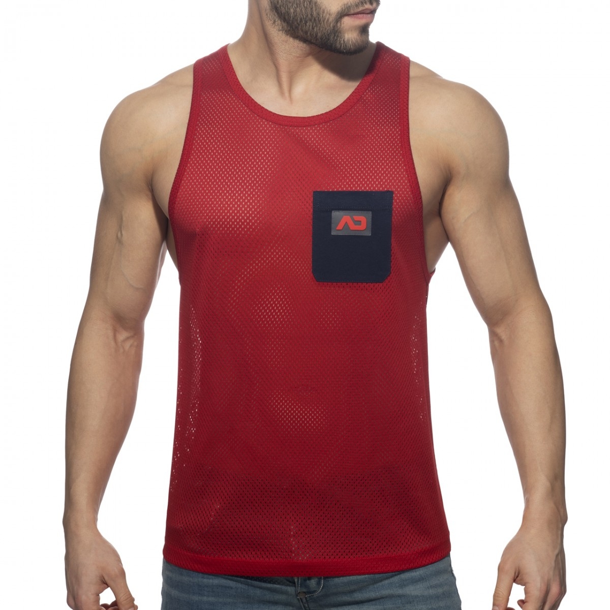 Addicted Débardeur Mesh POCKET CONTRAST Rouge-Marine