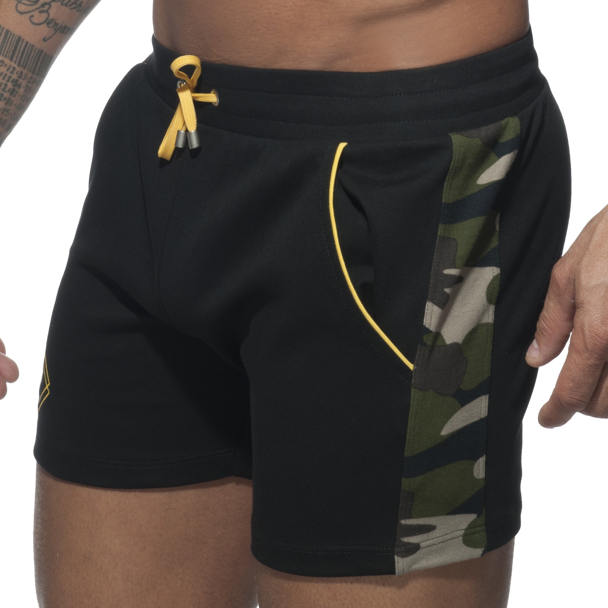 Addicted Short SPORT CAMO Camouflage et jaune