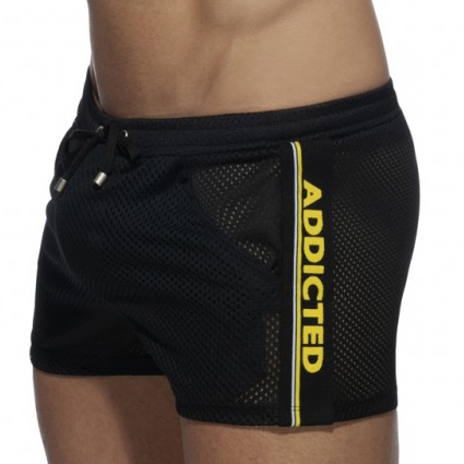 Addicted Short WAISTBAND MESH Noir