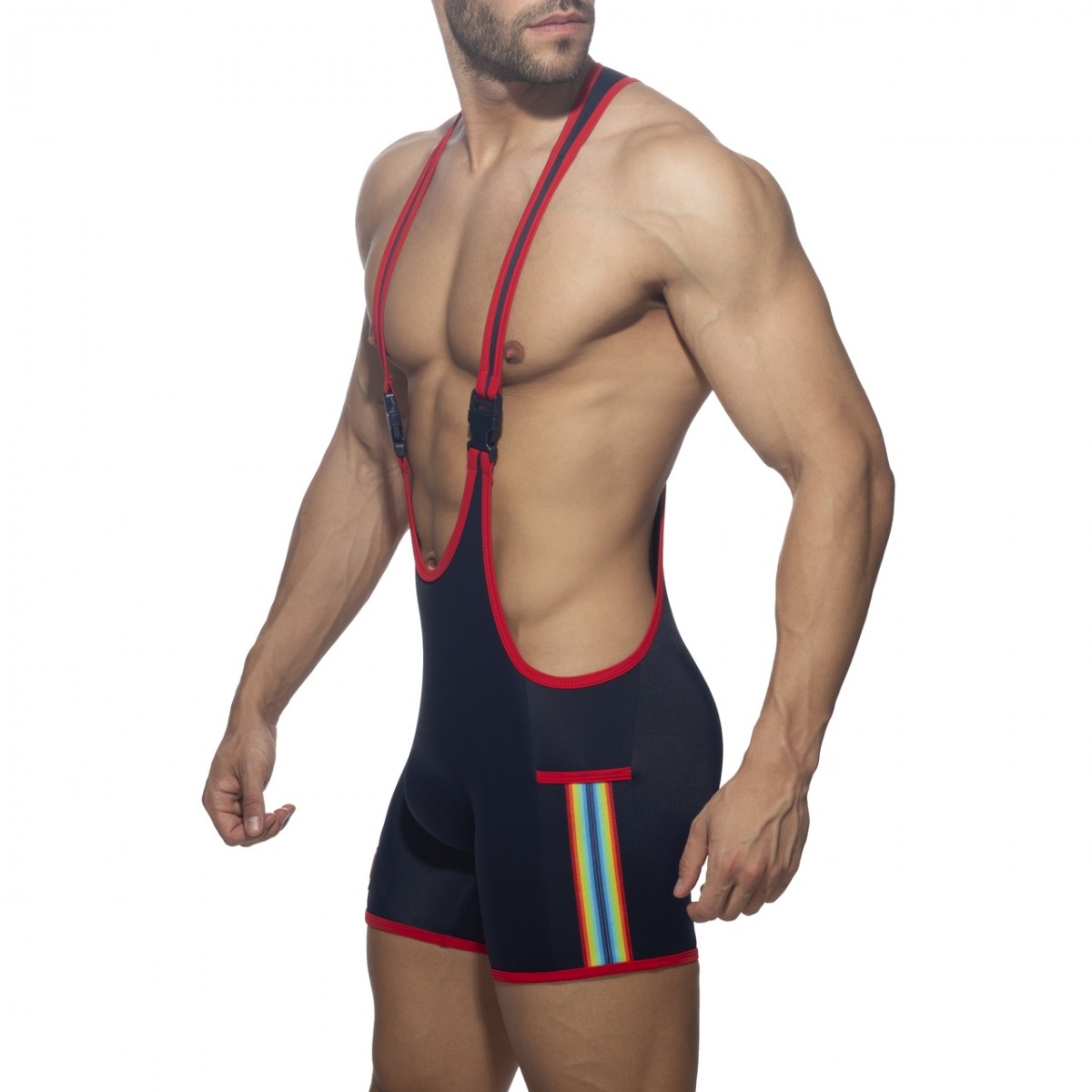 Addicted Singlet TAPE WRESTLING Marine