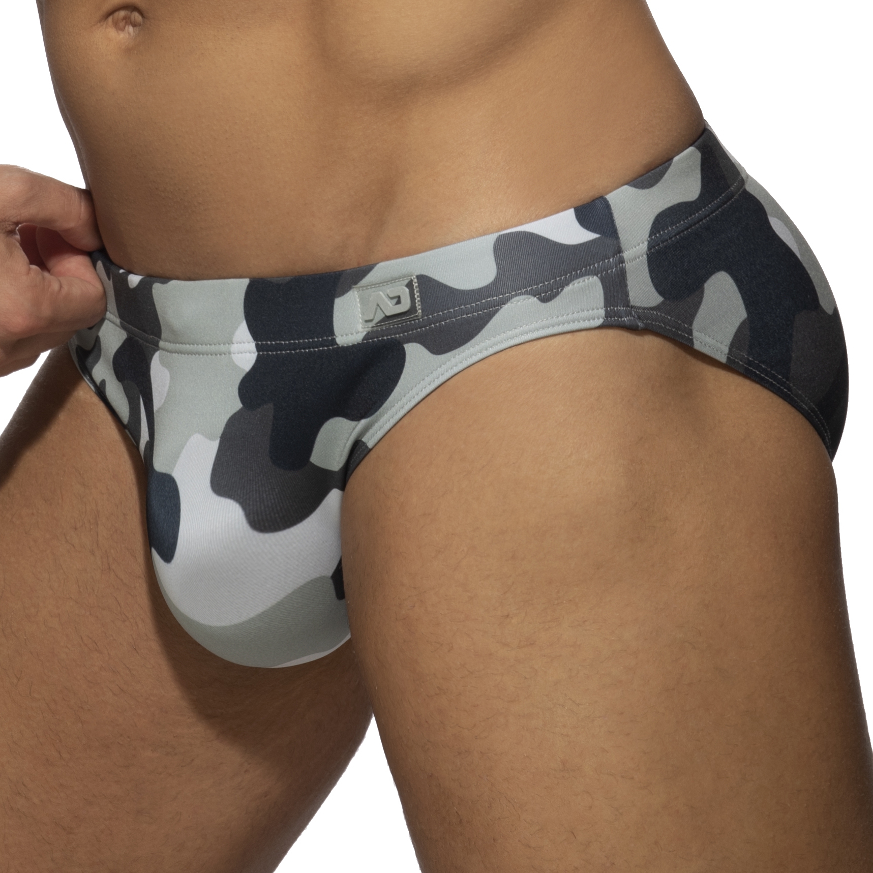 Addicted Slip de bain BASIC AD Camouflage Gris
