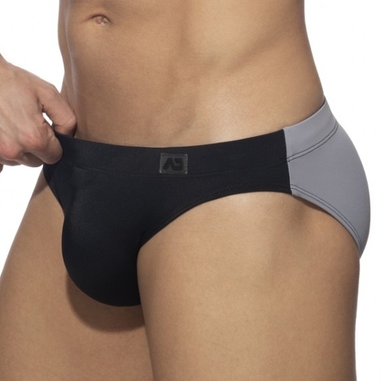 Addicted Slip de bain BICOLOR SWIM Noir-Gris
