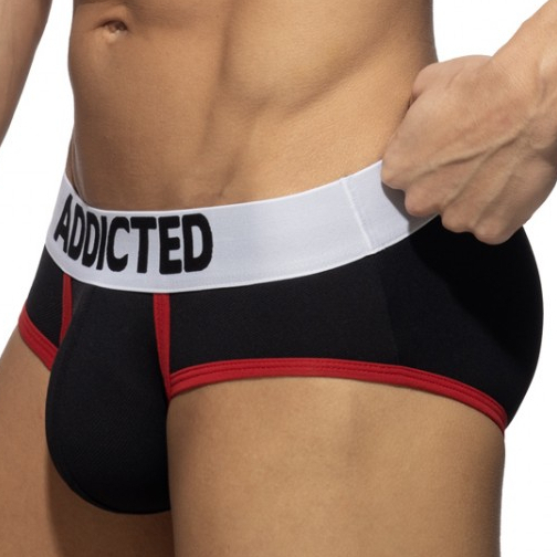 Addicted Slip PIQUE BRIEF Noir
