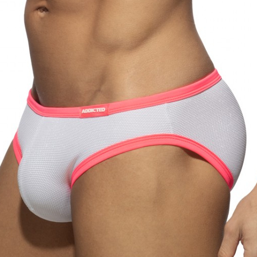 Addicted Slip SNOW Blanc-Rose neon