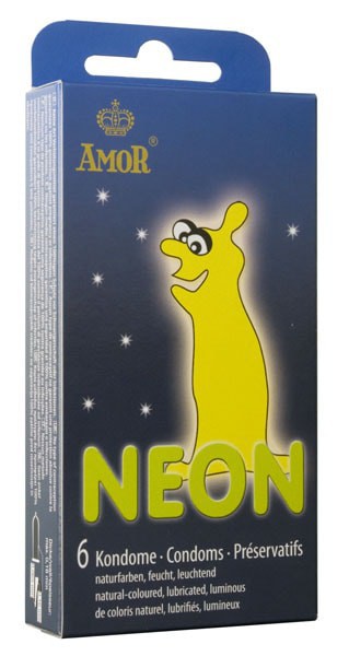 Amor Préservatifs Phosphorescents NEON 52mm x6