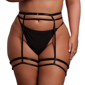 Amour by Le Desir Porte-jarretelles Grande Taille DOUBLE STRAP Noir