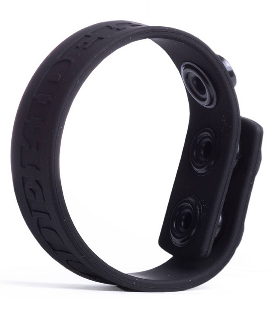 Anneau pénien ajustable en silicone 3 SNAP Noir