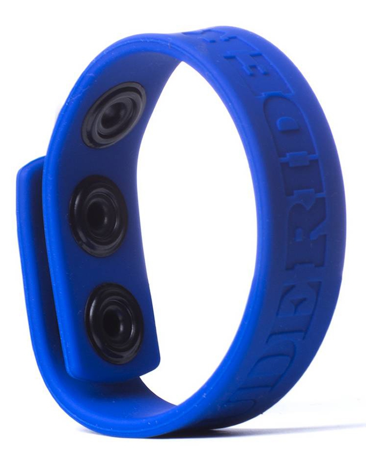 Anneau pénien ajustabmle en silicone 3 SNAP Bleu