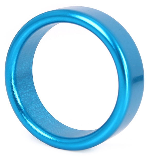 Anneau pénien en aluminium CIRCLE 15mm Bleu