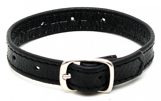 Anneau pénien en cuir LUX UP Noir
