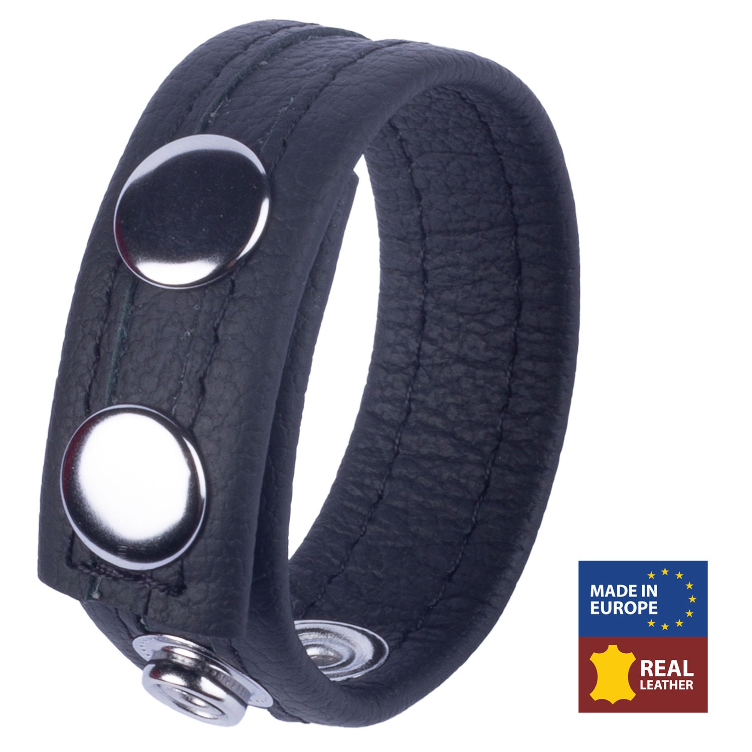 Anneau pénien en cuir TIPPY Noir