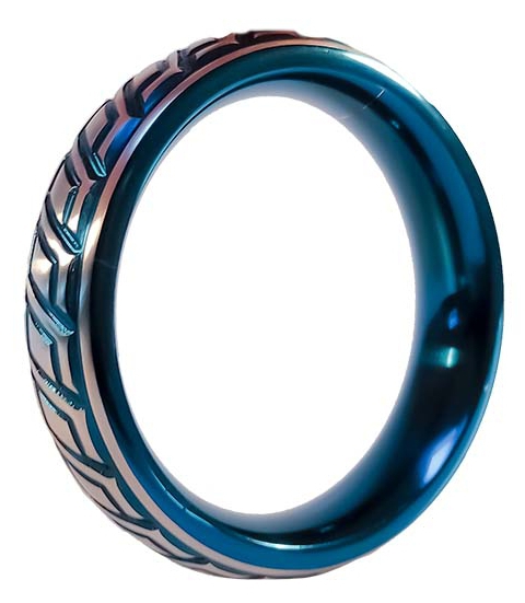Anneau pénien en métal BLUE WAVE