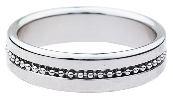 Anneau pénien en métal PERLY RING Contour Argenté