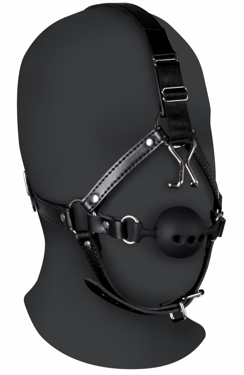 Bâillon Boule avec Crochet nasal GAG NOISE Noir