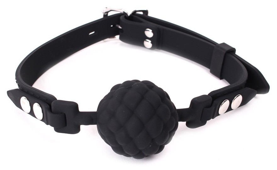 Bâillon Boule PINECONE Silicone Noir