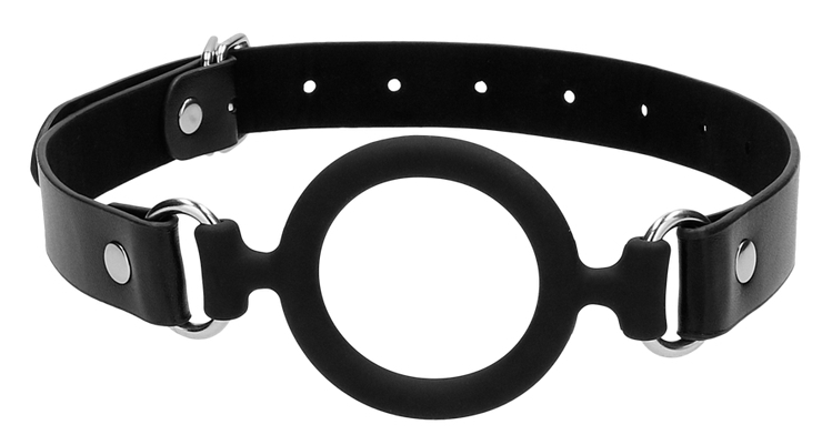Bâillon SM en silicone RING GAG 40mm Noir