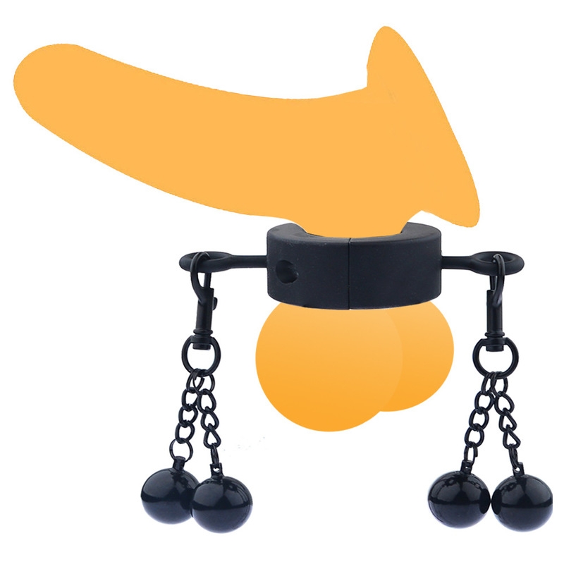Ballstretcher en métal avec 4 Boules BIG TESTICLE M 32mm - Hauteur 20mm - Poids 535g Noir