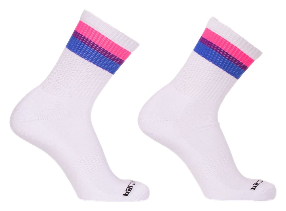 Barcode Berlin Chaussettes blanches BISEX FLAG Fetish Half Socks