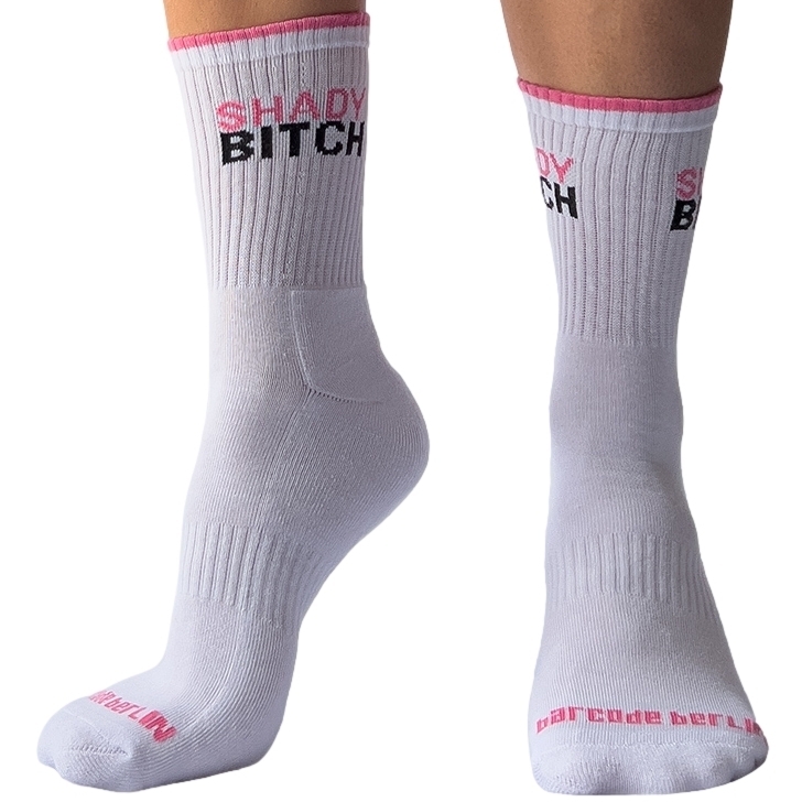 Barcode Berlin Chaussettes blanches SHADY BITCH Barcode
