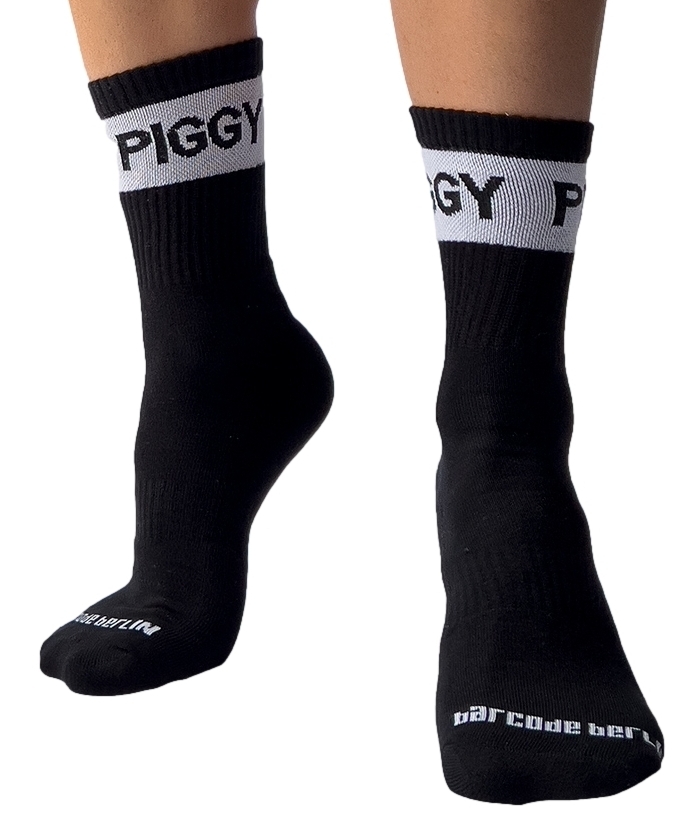 Barcode Berlin Chaussettes Fetish PIGGY Noires