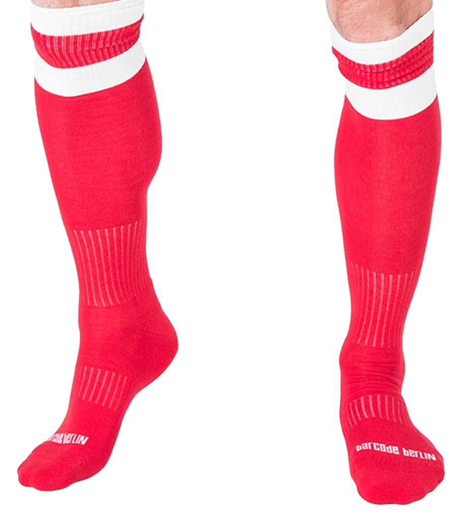 Barcode Berlin Chaussettes FOOTBALL SOCKS Rouge-Blanc