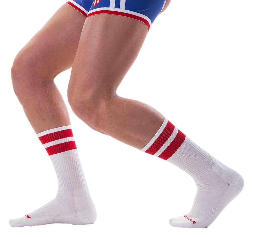 Barcode Berlin Chaussettes GYM SOCKS Blanc-Rouge