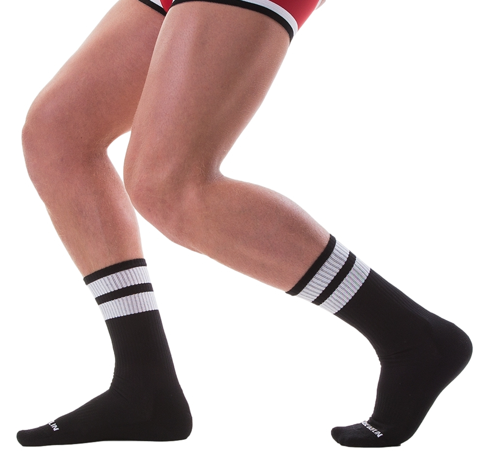 Barcode Berlin Chaussettes GYM SOCKS Noir-Blanc