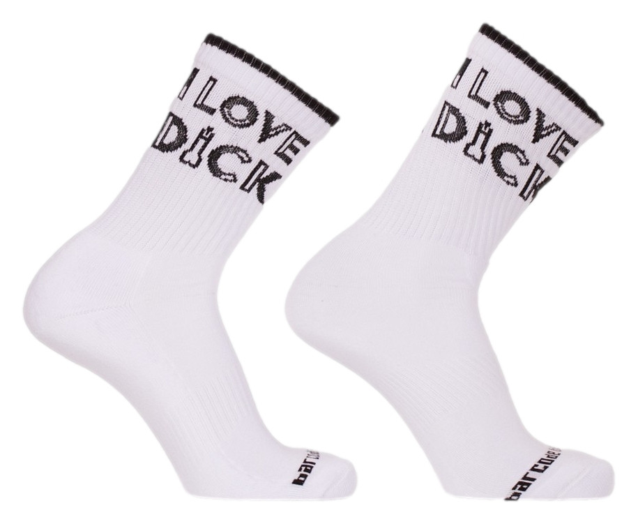 Barcode Berlin Chaussettes I LOVE DICK Blanches