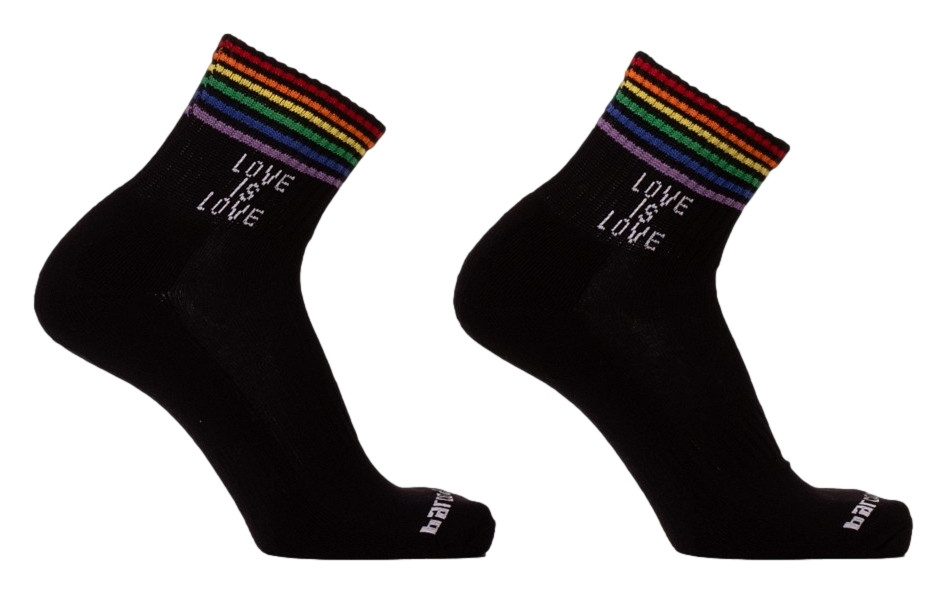 Barcode Berlin Chaussettes LOVE IS LOVE Rainbow-Noir