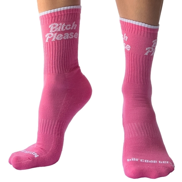 Barcode Berlin Chaussettes roses BITCH PLEASE Barcode