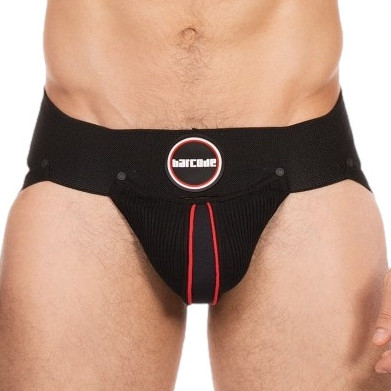 Barcode Berlin Jockstrap ROKK Noir-Rouge