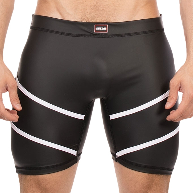 Barcode Berlin Short Biker NURU Noir-Blanc