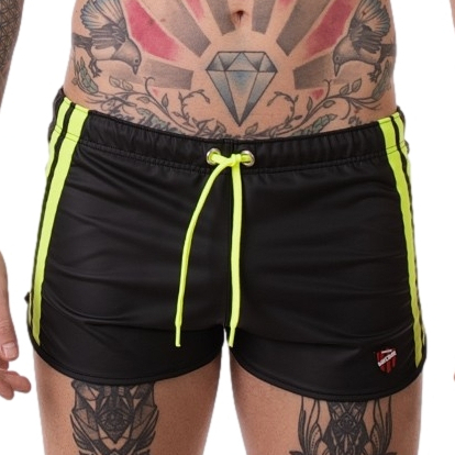 Barcode Berlin Short BYRON Laboratory Noir-Jaune fluo