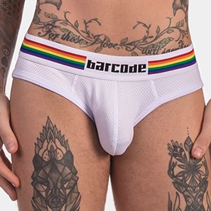 Barcode Berlin Slip PRIDE Blanc