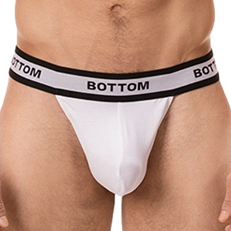 Barcode Berlin String Cache-sexe BOTTOM Blanc