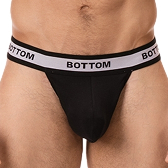 Barcode Berlin String Cache-sexe BOTTOM Noir