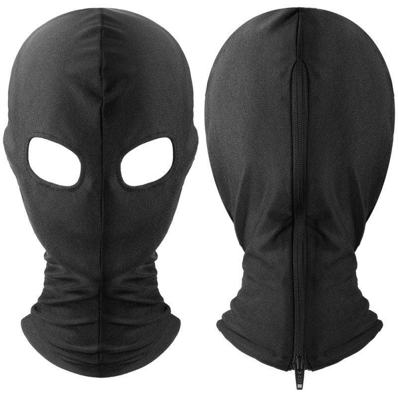 BDSMaster Cagoule Bdsm avec Zip OPEN N2 Noire