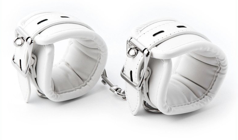 BDSMaster Menottes de chevilles CUFF BOMB Blanches