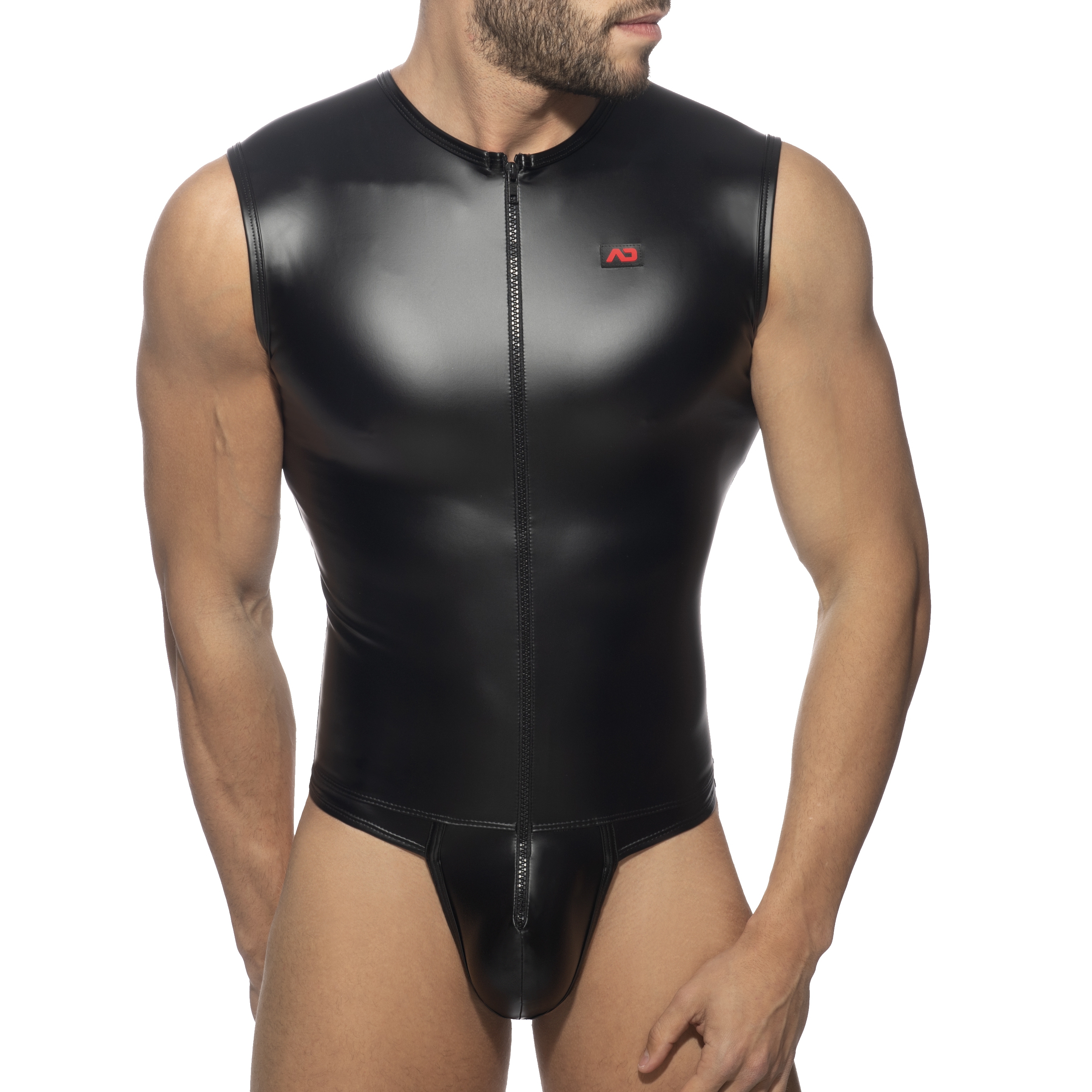 Body String FRONT ZIP RUB Noir