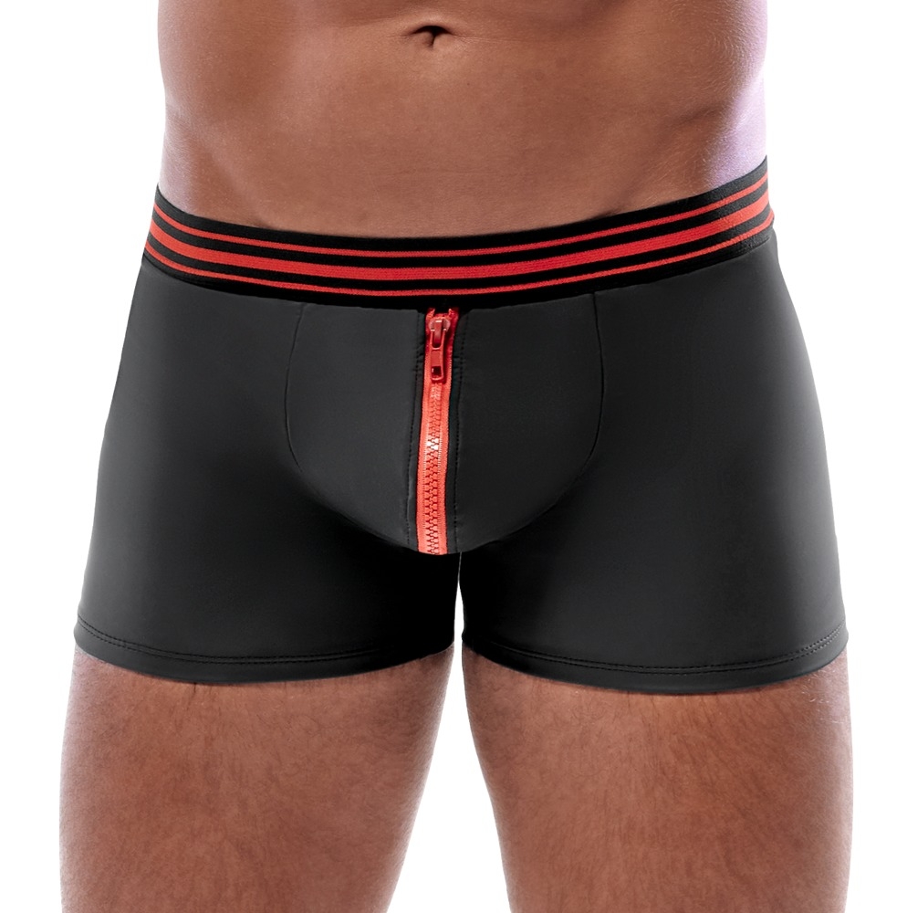Boxer avec zip TILLIO Noir-Rouge