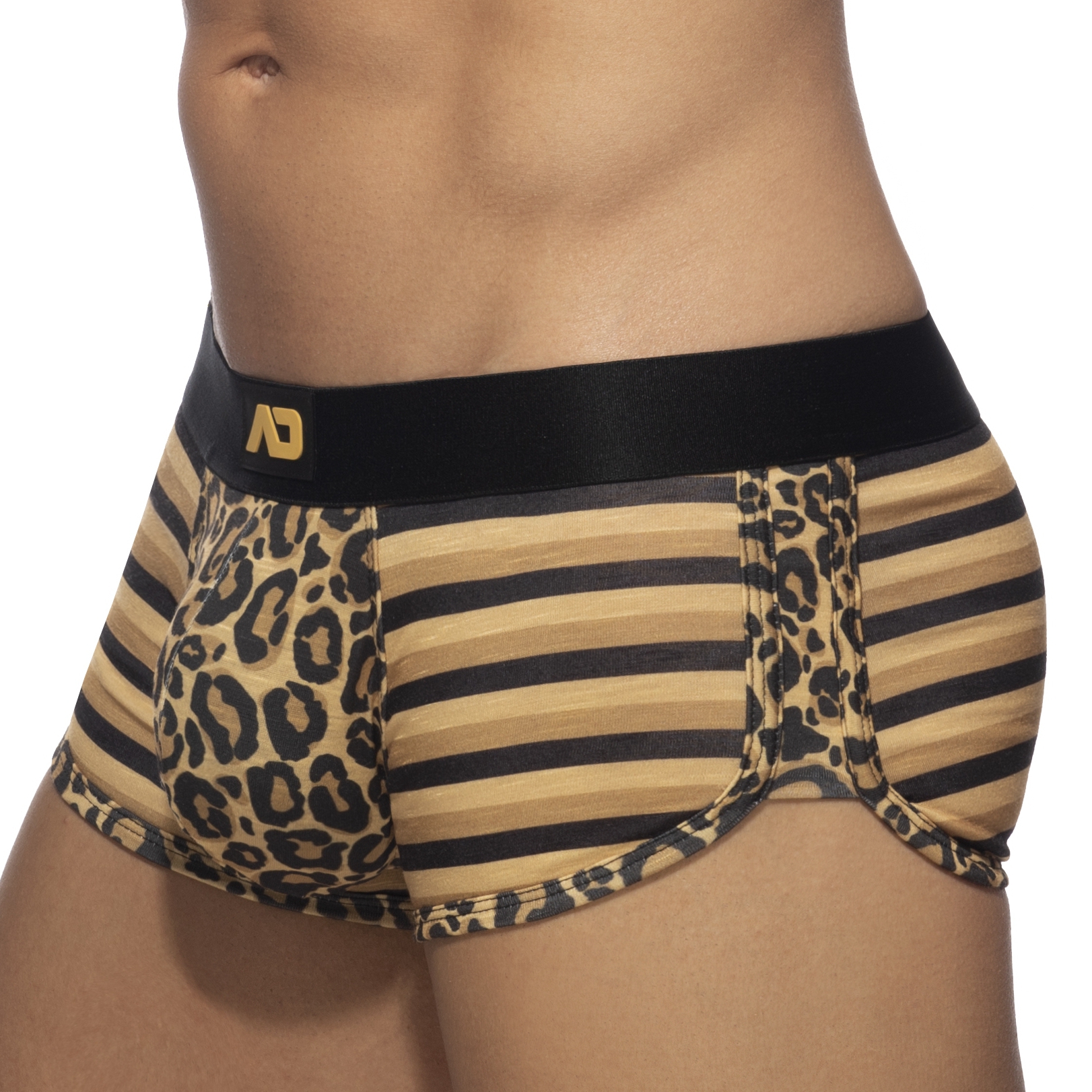 Boxer LEO STRIPE Marron