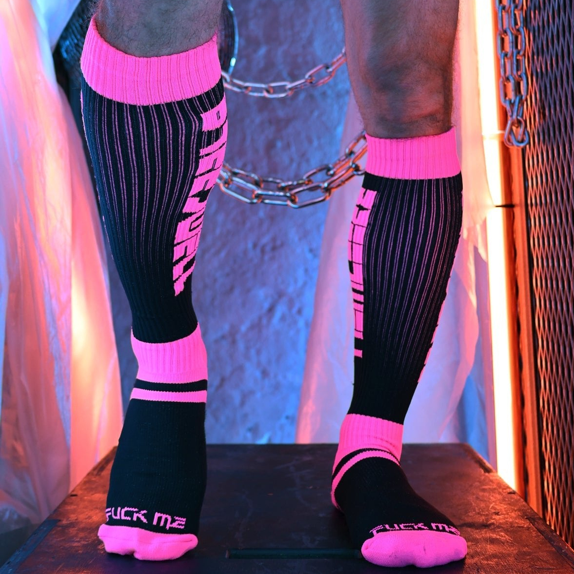Breedwell Chaussettes hautes ETERNITY Breedwell Noir-Rose Neon