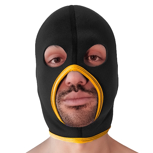 Brutus Cagoule en néoprène EYES FACE Brutus Noire-Jaune