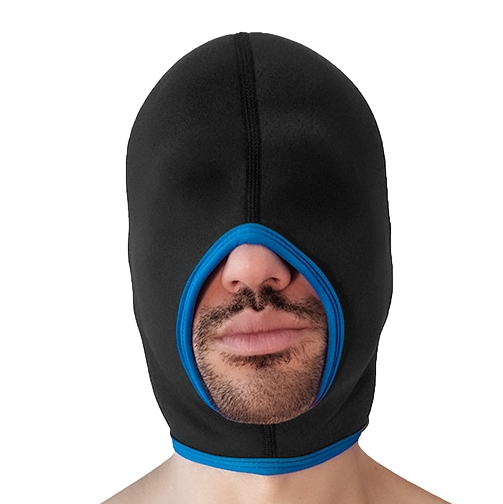 Brutus Cagoule en néoprène FACE FUCKER Brutus Noire-Bleue